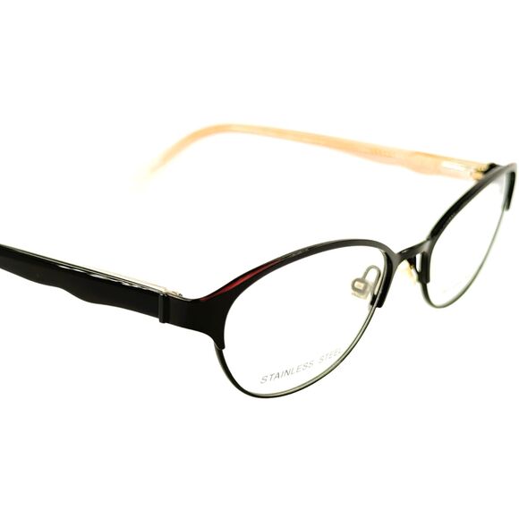 Kate Spade Caris Womens Metal Eyeglass Frame 0003 Black Pink 50-16 With Case